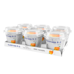 卡士（CLASSY.KISS）黄桃果粒鲜酪乳100g*6杯 低温酸奶 风味发酵乳
