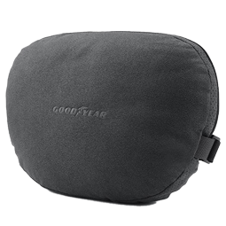 固特异（Goodyear）两用汽车头枕车载迈巴赫头枕奔驰汽车护颈枕 【Sorona双面】气囊枕 黑色 1个