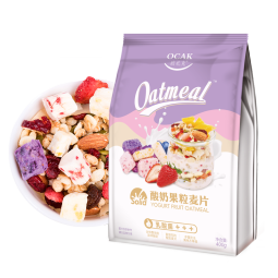 欧扎克 麦片营养早餐 水果麦片即食燕麦片零食代餐酸奶果粒味400g