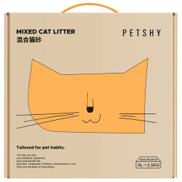 petshy百宠千爱 豆腐混合猫砂 超细膨润土无尘混合猫砂豆腐强效除臭 原味混合猫砂2.5kg*5包