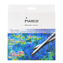 马可（MARCO）拉菲尼油性彩色铅笔72支装学生儿童男孩女孩绘画涂色画笔专业美术生日礼物开学纸盒套装 速写 马克笔绘画