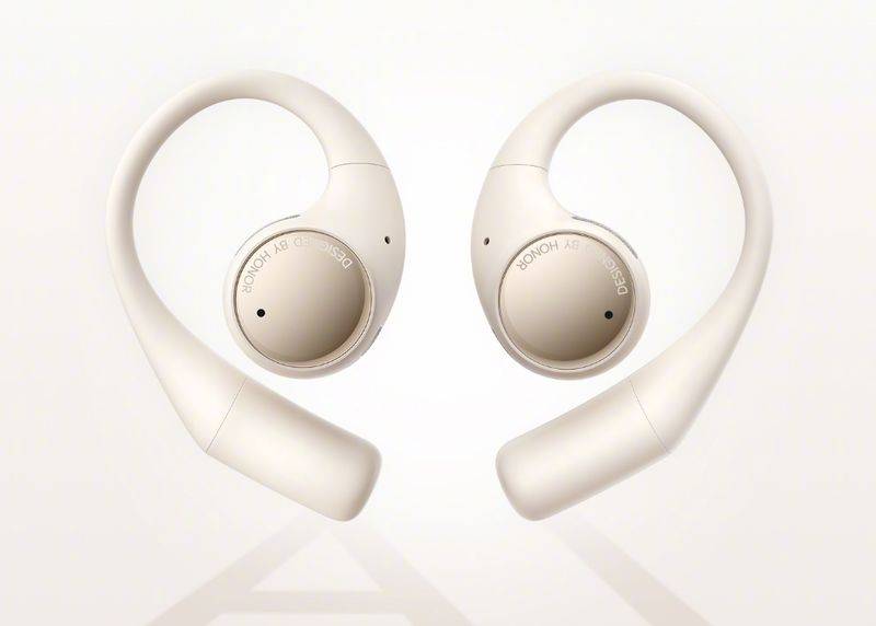 荣耀预热开放式耳机Earbuds 采用弯月人体工学设计