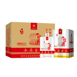 五朵金花贵州茅台镇鸿运当头53度酱香型白酒纯粮古法酿造3年窖藏老酒 53度 500mL 1瓶 -礼盒装