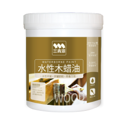 三青 水性木蜡油户外耐候防腐木油木器实木翻新改色油漆 透明清漆1kg