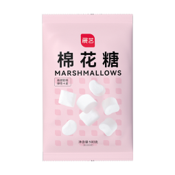 展艺 棉花糖0脂肪烘焙原料蛋挞雪花酥牛轧糖奶枣儿童休闲零食500g