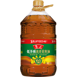 鲁花 食用油 低芥酸浓香菜籽油6.18L物理压榨