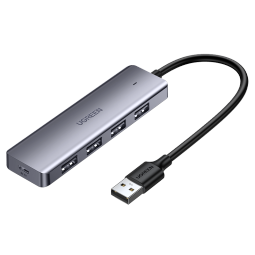 绿联 USB3.0分线器扩展坞 高速4口HUB集线器拓展坞一拖多接口延长线转换器 适用台式机笔记本电脑平板 【USB3.0】0.15米