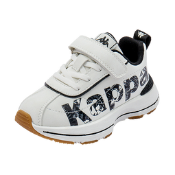 Kappa Kids卡帕童鞋男童运动鞋春季新款儿童鞋时尚潮流女童休闲跑步鞋 米/黑 26 内长约167mm