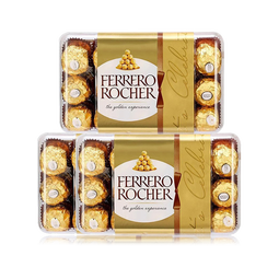 费列罗（FERRERO）25年5-8月到期榛果巧克力30粒3盒装送女友生日礼物伴手礼企业福利