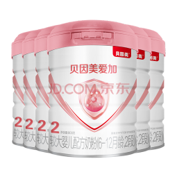贝因美（Beingmate）爱加6-12月幼儿奶粉2段800g*6多罐免疫成长奶粉含乳铁蛋白
