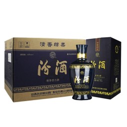 汾酒 蓝汾 清香型白酒 53度 475mL 6瓶 整箱装（仿蓝瓷）