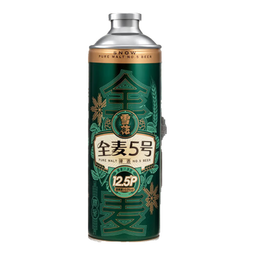 雪花啤酒1L微醺款【全麦芽短保】全麦5号1L*6罐高端马口铁12.5度 婚宴
