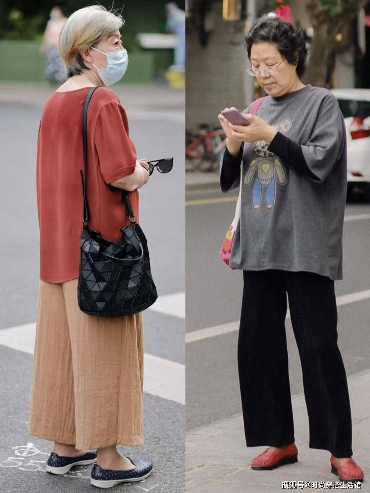 中老年穿T恤时，尽量不要配短裤、运动鞋！这样打扮才洋气又好看