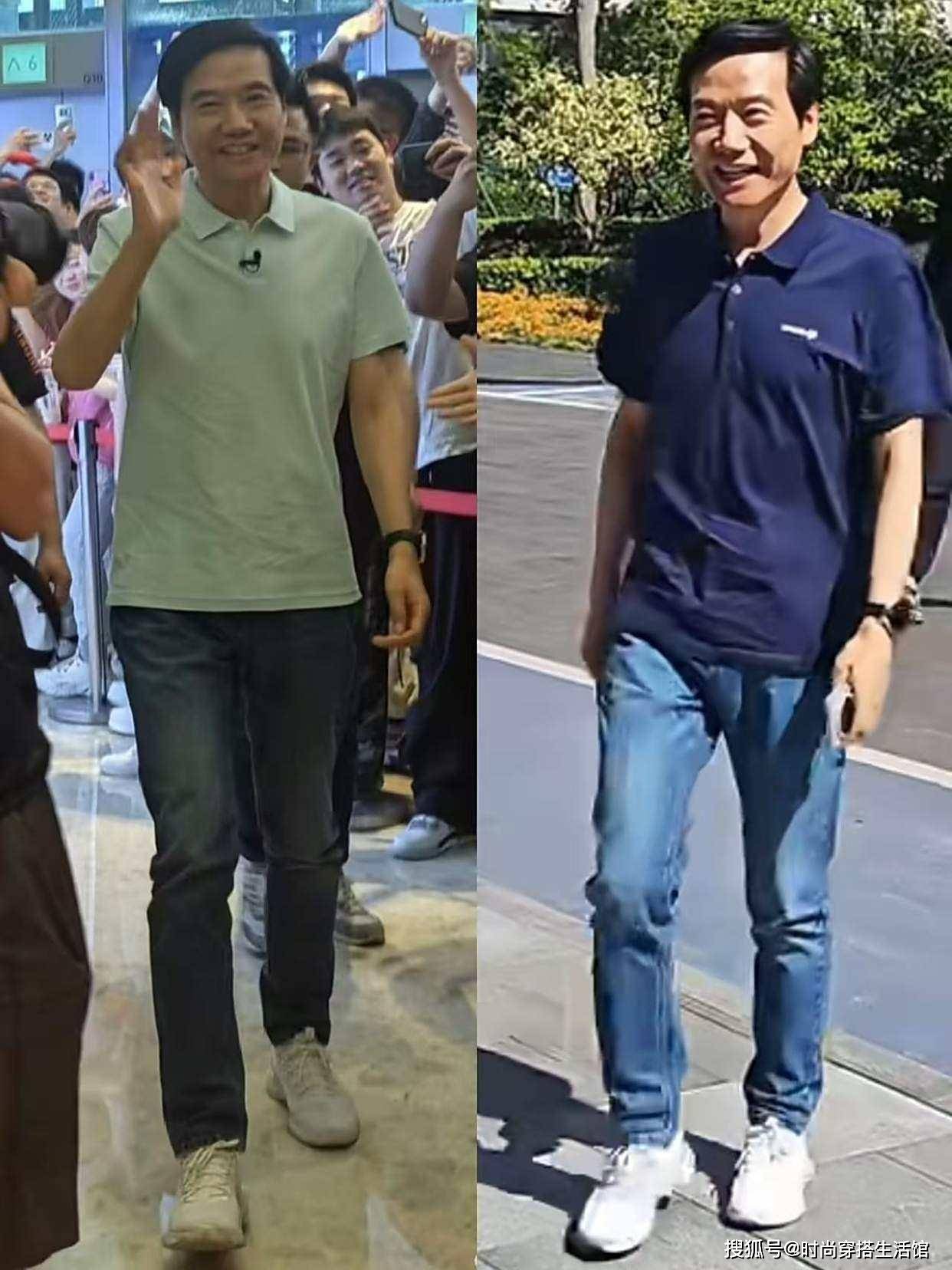 中年男人穿polo衫，尽量不要配西裤、短裤，学雷军这样穿帅气有型