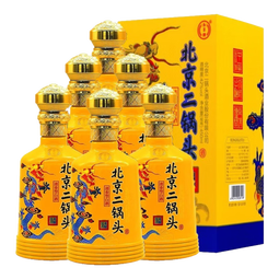 永丰牌北京二锅头酒 清香型白酒 粮食酒 礼盒装 节日礼品 42度 500mL 6瓶 六六大顺