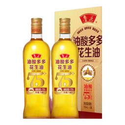 鲁花油酸多多花生油750ml*2精装礼盒