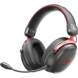iKF V11 Pro7.1四模无线游戏耳机头戴式7.1环绕音效蓝牙有线电竞专用三角洲FPS无畏契约辨位 黑红色