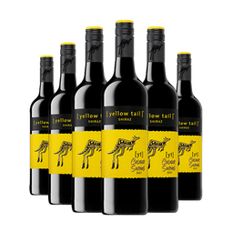 黄尾袋鼠（Yellow Tail）中秋送礼 缤纷系列红酒 西拉红葡萄酒 750ml*6瓶 智利进口红酒
