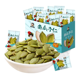贵妃驾到南瓜子仁独立包装原味无壳免剥优选大颗粒休闲零食50包/箱500g 01 优选南瓜子仁