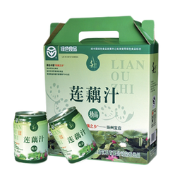 千纤精品莲藕汁12罐中秋节礼盒宝应鲜藕生榨藕汁绿色食品饮料扬州特产 精品莲藕汁 240mL*12罐 礼盒装 （含藕量≥30%）
