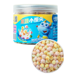 小鹿蓝蓝宝宝零食小馒头儿童零食婴儿营养辅食无添加色素 果蔬小馒头1罐