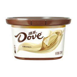 德芙（Dove）巧克力碗装休闲食品儿童充饥解馋零食糖果520情人节礼物生日礼品 奶香白巧碗装234g