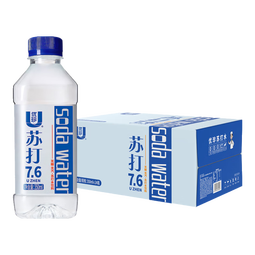 优珍苏打水饮料 无糖无汽弱碱性水饮品 350ml*24瓶 整箱装
