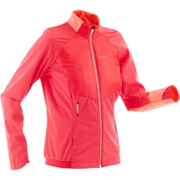 迪卡侬(DECATHLON)运动风衣男女春秋户外保暖长袖滑雪休闲夹克外套Inovik 女士 西瓜粉 XXS