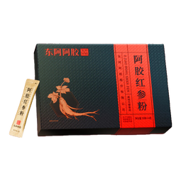 东阿阿胶官方店 阿胶红参粉4g*30袋礼袋装 小金条速溶粉 营养品 礼物礼品 1盒装
