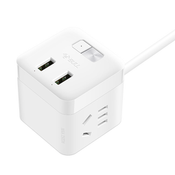 公牛(BULL) 魔方USB 插座/新国标插线板/插排/排插 2位+2USB防过充全长1.5米-UU312T