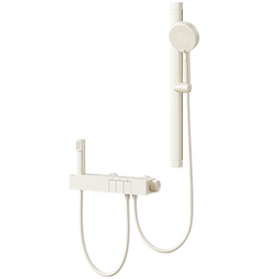 箭牌净界简易花洒全套钢琴奶白按键大置物淋浴花洒套装增压花洒喷头