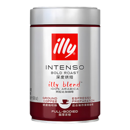 意利（illy） 意大利原装进口 咖啡豆250G罐装意式浓缩美式黑咖啡 深度咖啡粉250g 26年11月