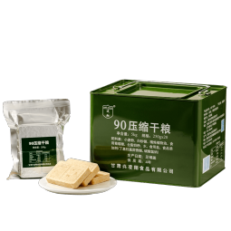 凌翔（LING XIANG） 90压缩饼干干粮全脂奶香味10斤铁桶装4年保质期早餐户外零食代餐 90压缩饼干 250g*20包 【10斤铁桶装】
