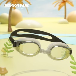 SWANS 泳镜 日本进口儿童泳镜防水防雾高清游泳眼镜男童游泳镜女童 CYJSEG1-1黑灰色