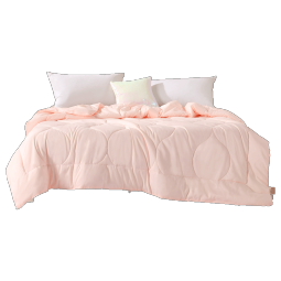 水星家纺被子空调被夏凉被抗菌七孔纤维双人夏被子约3.2斤200*230cm粉