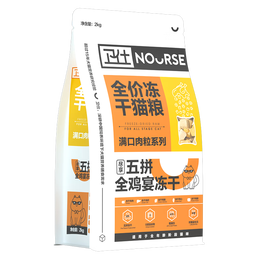 卫仕（NOURSE）五拼冻干猫粮鲜肉全阶段成幼猫乳鸽鹿肉高营养增肥发腮猫咪宠物粮 五拼全鸡盛宴2kg