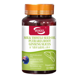 BUIQO奶蓟草片水飞蓟人参葛根咀嚼片喝酒熬夜肚子大 1瓶（100粒/瓶）