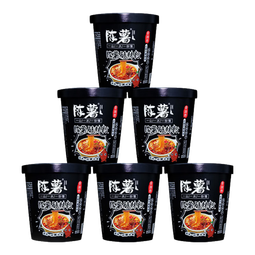 陈薯贵州陈薯酸辣粉黑金版桶装纯红薯粉丝方便冲泡速食食品厂家直发  【6桶装】黑金版酸辣粉6桶