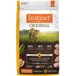 INSTINCT百利猫粮进口经典无谷鸡肉幼猫猫粮成猫适口性全价通用猫粮 无谷鸡肉猫粮11磅+罐头*2