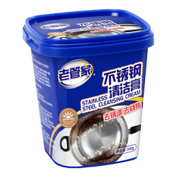 老管家不锈钢清洁膏陶瓷厨房多功能清洁剂锅底黑垢去污除锈500g