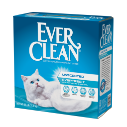 铂钻（EverClean）美国进口膨润土猫砂猫咪活性炭成猫幼猫混合矿砂净味猫厕所猫沙 【蓝标】无香猫砂25磅