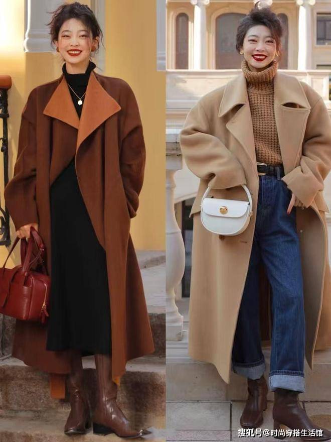 这才是中年女人冬天该有的样子：大衣不配打底裤、运动鞋，更优雅