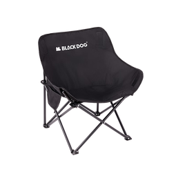 black dog黑狗户外折叠椅月亮椅露营便携靠背钓鱼椅承重240斤 大号夜幕黑