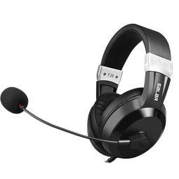 声籁 E28 USB接口头戴式电脑有线耳机 学英语口语听力听说考试 带麦克风跟读网课口语学习带声卡耳麦 USB插头降噪-高清麦-听说考试