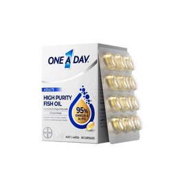 One A Day拜耳95%高浓度深海水晶鱼油胶囊60粒/*2盒 95%omega-3过节送礼