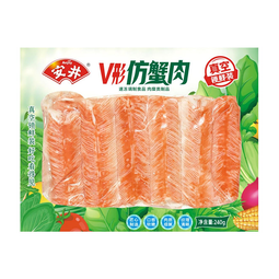 安井 V形仿蟹肉 240g 1包 鱼糜含量50%+锁鲜装蟹肉棒蟹味棒火锅食材
