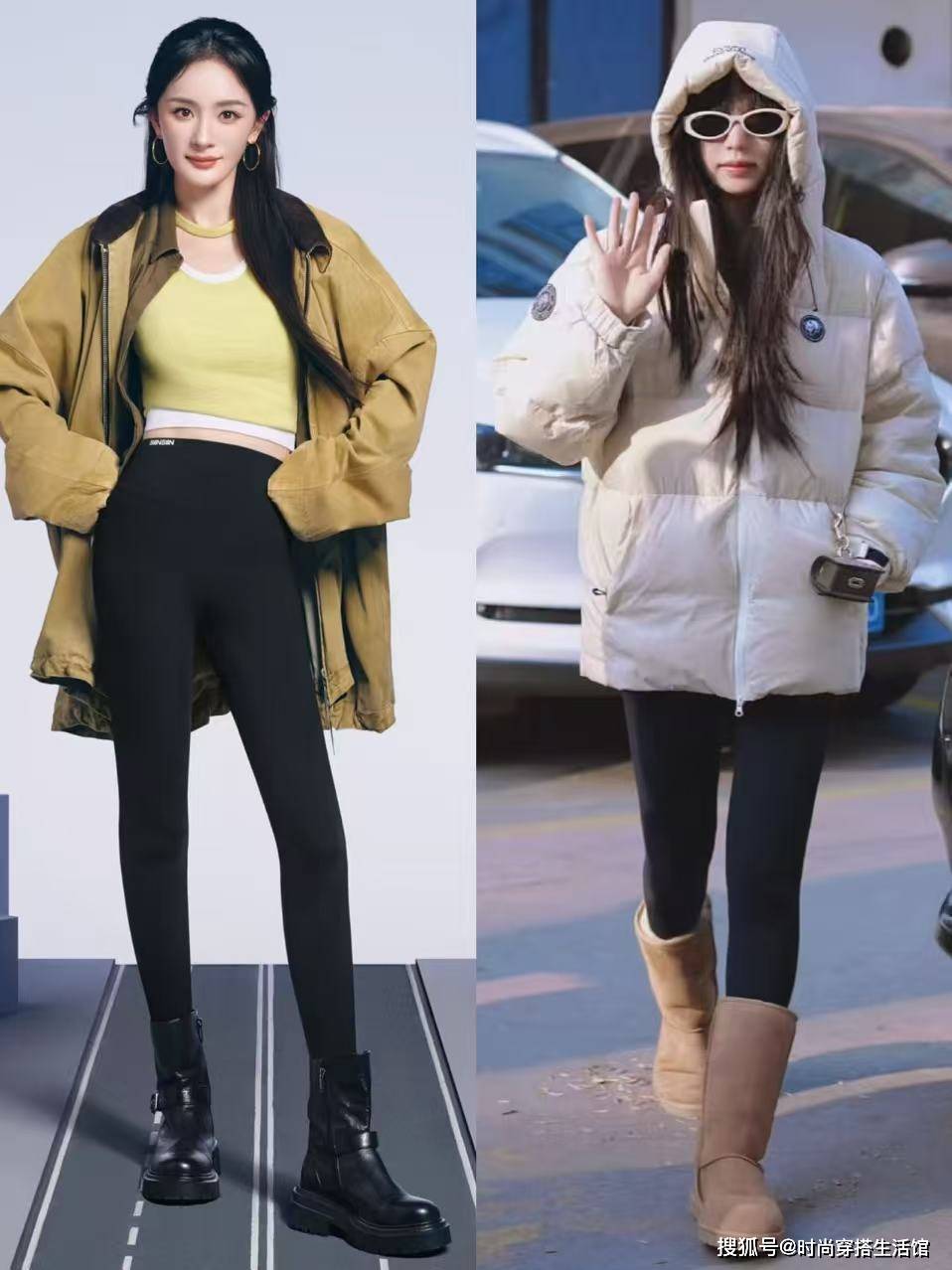 降温啦，“鲨鱼裤”今年冬天火爆了，中年女人这样穿时髦又显瘦！