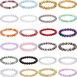 周六福水晶手链手串玉髓玛瑙女护身生日礼物 海宝蓝-情绪稳定 17cm