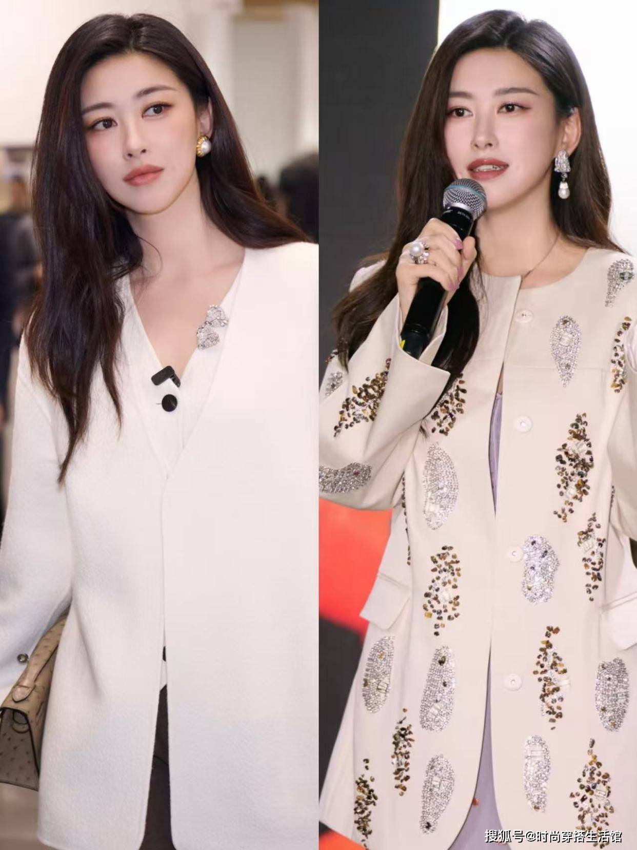 被41岁朱珠的大衣惊艳到了，原来“露脚踝、光腿穿”，反而更高级