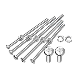 天卓五金304不锈钢十字圆头螺丝螺母组合套装加长特长螺杆螺钉MM2M3M4M5M6 M2*30【20套/含平弹帽】